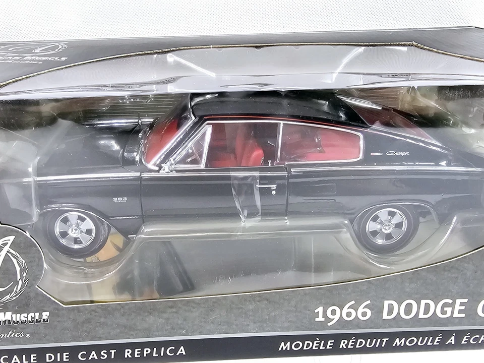 RC2 ERTL American Muscle Authentics 1966 Dodge Charger Black 1:18 New - Image 3 of 4