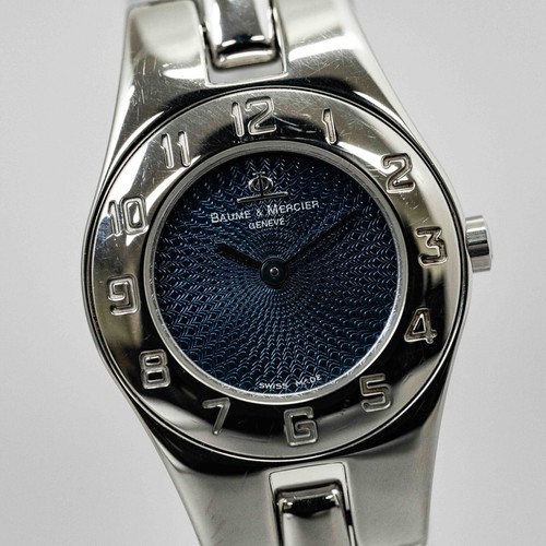 RARE *Exc+5* BAUME & MERCIER MV045204 Quartz Special Navy Blue Dial Womens Watch - Picture 3 of 17