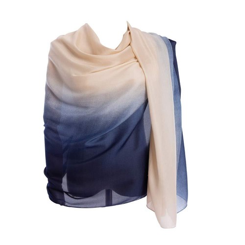 Women's Scarves 100% Silk Long Lightweight Scarfs for womenapricot blue