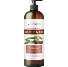 Velona Jojoba Oil 4 FlOz-1 Gal 100% Pure & Natural Golden Unrefined Cold Pressed