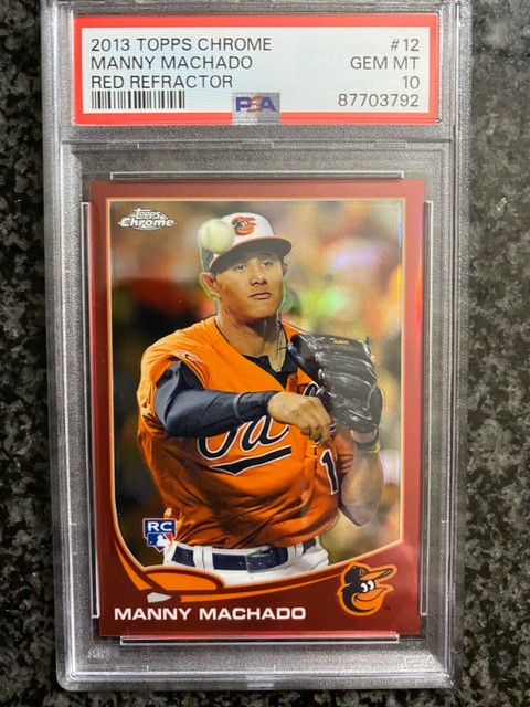 2013 Topps Chrome Manny Machado Red Refractor Rookie PSA 10 #/25 Gem Mint