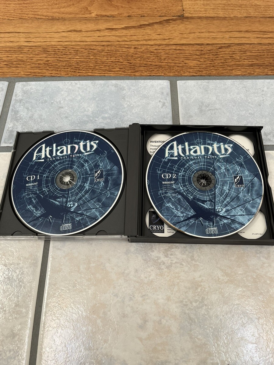 Atlantis: The Lost Tales (PC, 1997, CD-ROM) Big Box Game 4- Discs