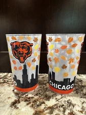 Chicago Bears Whirley Drink Works Hard Plastic Souvenir Game Day Cup Fall Leave
