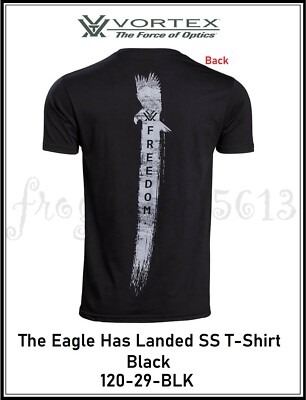 VORTEX OPTICS The Eagle Has Landed SS T-Shirt - Black - 120-29-BLK