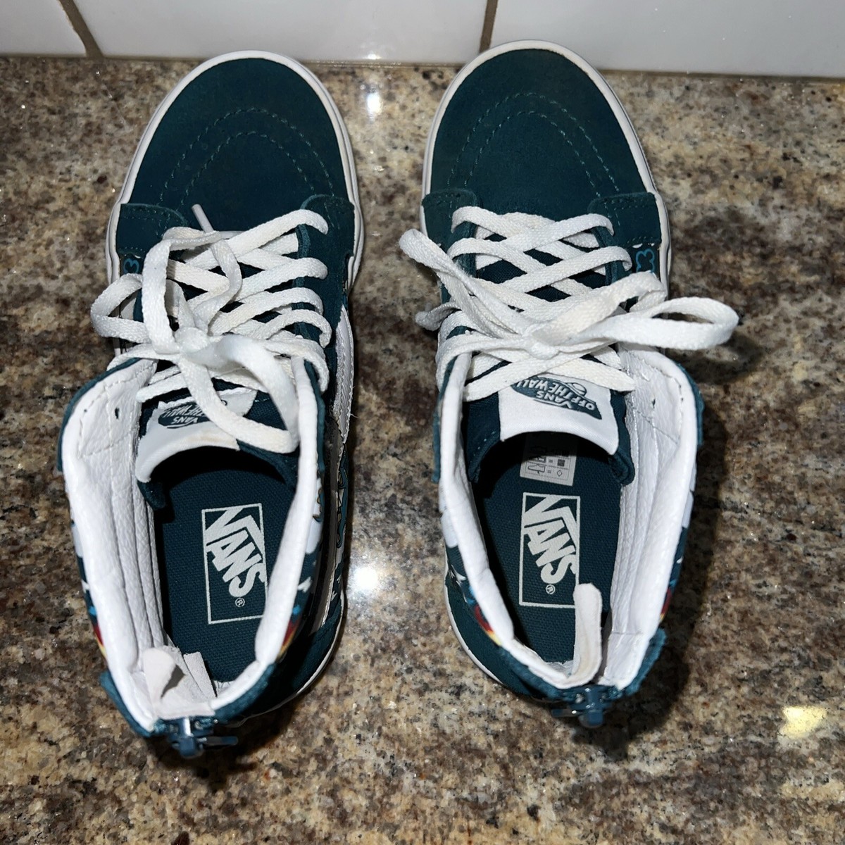 Vans SK8-HI Zip Shoe Mythical Glow Deep Teal Glow In The Dark