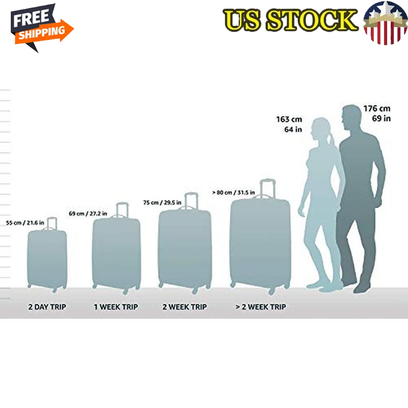 Expandable Hardside Spinner Luggage 20 in Lightweight Durable ABS Travel Wheeled