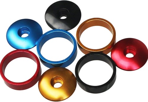 Set distanziali e tappi superiori per cuffie MTB personalizzabili 1-1/8 pollici - quattro colori disponibili - Foto 9 di 11