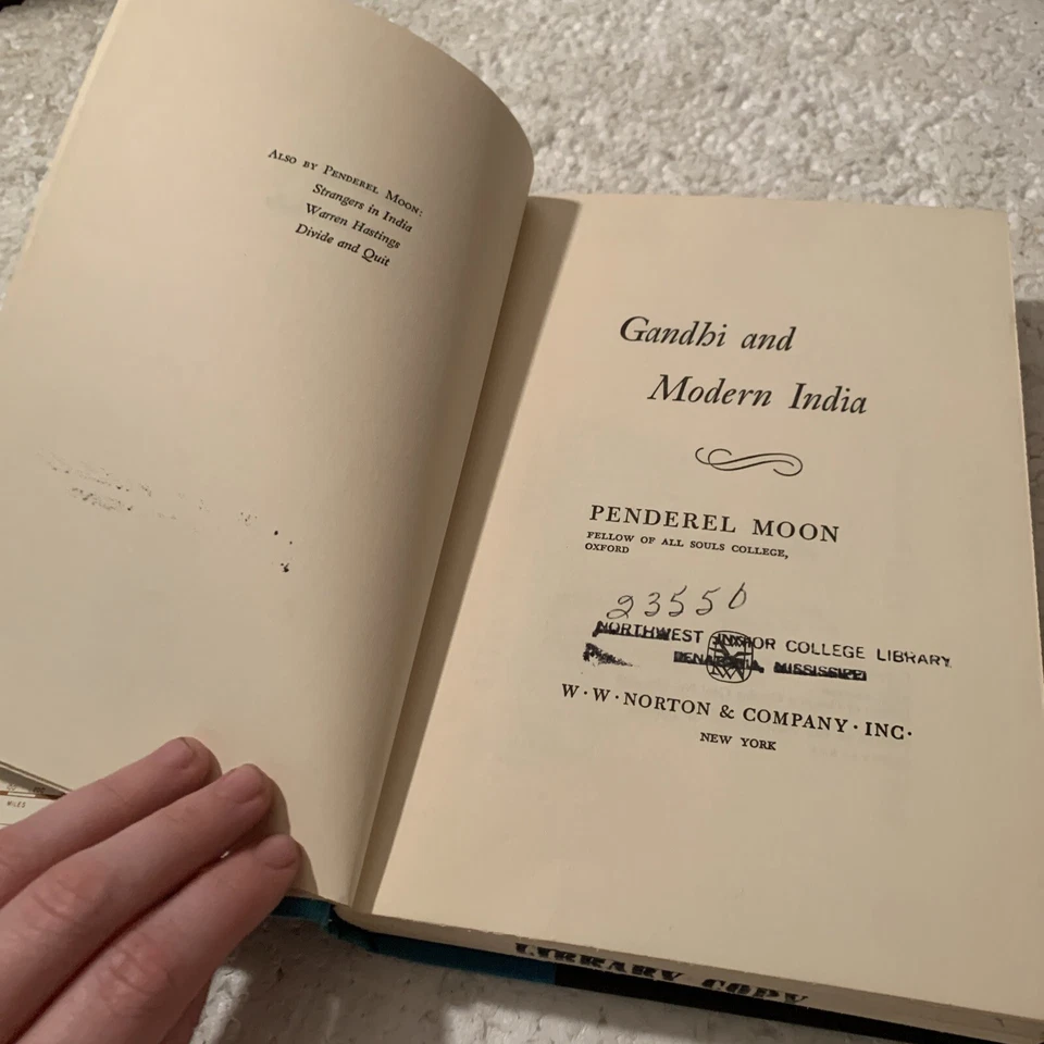 Gandhi and Modern India Penderel Moon 1969 Very Rare First Edition Hardcover - Image 3 of 4