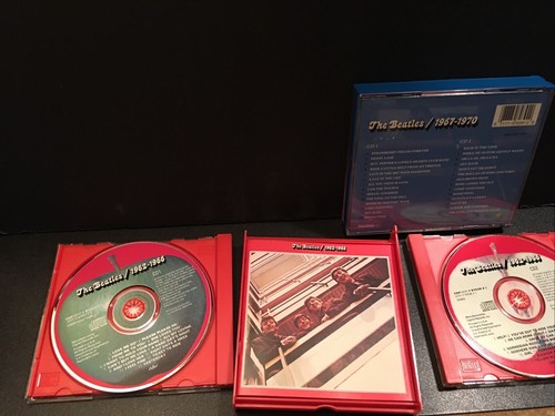 The Beatles 1967-1970 Cd Fat Box With Blue Case..and Red Case 1962-1966 - Picture 3 of 21