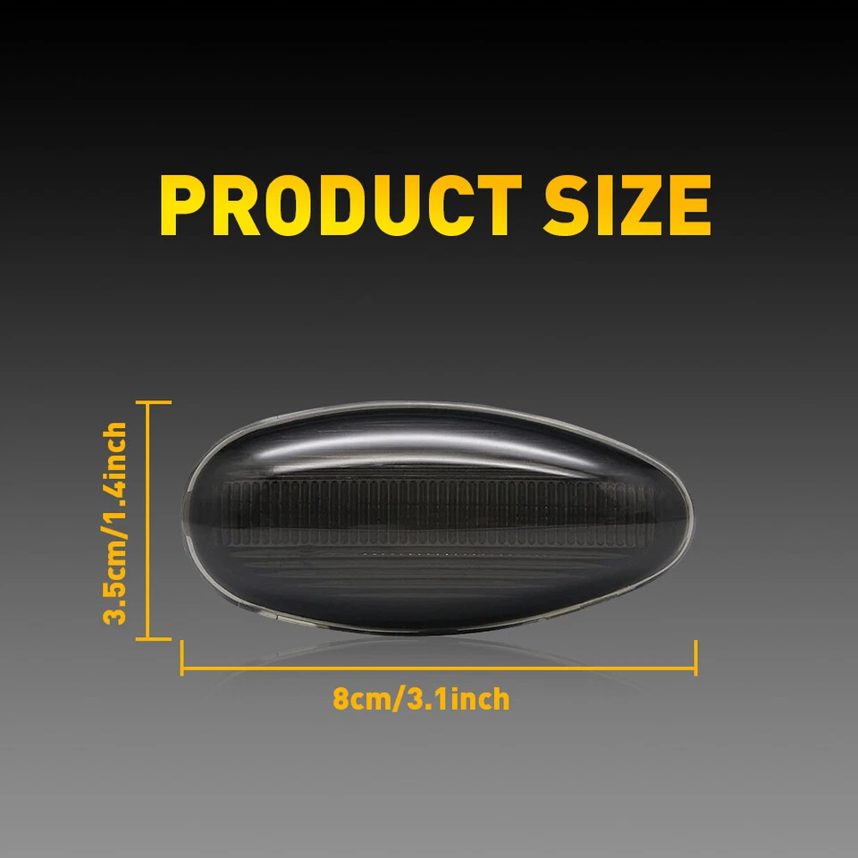 4xLED Luz de guardabarros lateral humo para 99-14 Chevy Silverado GMC Sierra 2500HD 3500HD Foto 2 de 4