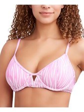 BCBGeneration Bikini Swim Top Zebra Print Pink White Size XL 66 - NWT