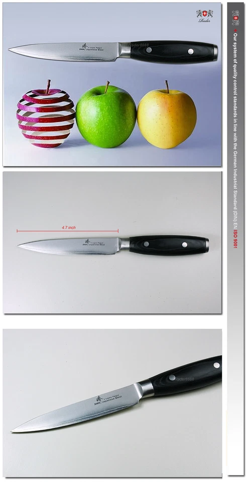 Cuchillo utilitario japonés de frutas de acero herramienta clásica de utensilios de cocina de chef de 4,7 pulgadas NUEVO Foto 2 de 2