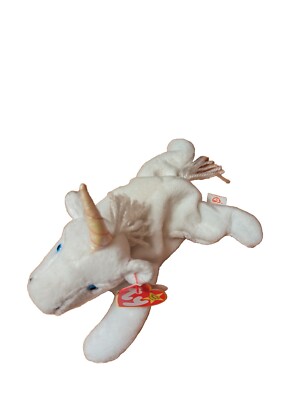 Ty Beanie Babies Mystic White Unicorn 1994 (Retired,Baby)-Possible Errors  8421040070|