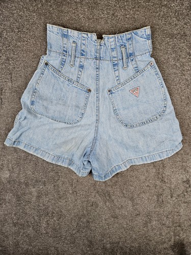 Pantalones cortos de jean vintage Guess by Georges Marciano para mujer talla 29 (26x4) tiro alto - Imagen 11 de 15