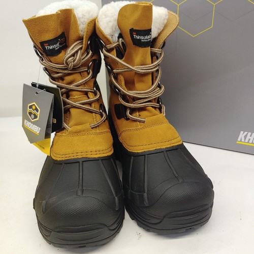 Khombu Severe Snow Winter Boot Womens Size 6 Brown Leather WP 3M Thinsulate 400g - Picture 4 of 10