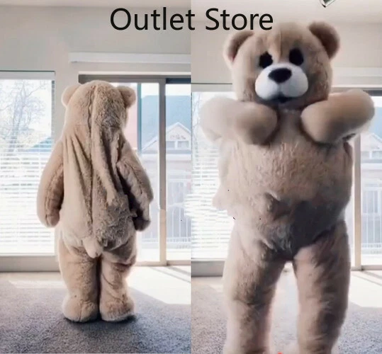 Halloween Dibujos Animados Oso Pardo Juegos con disfraces Mascota Disfraz Conjunto Navidad Unisex Carnaval Foto 3 de 4