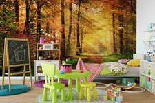 3D Autumn Forest Wallpaper Wall Mural Removable Self-adhesive Sticker816