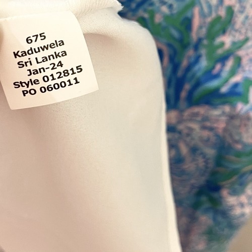 PAGLIACCETTO CORDELIA NUOVO CON ETICHETTE LILLY PULITZER TAGLIA 0 FORTE CORRENTE MARE LAS OLAS AQUA - Foto 16 di 16