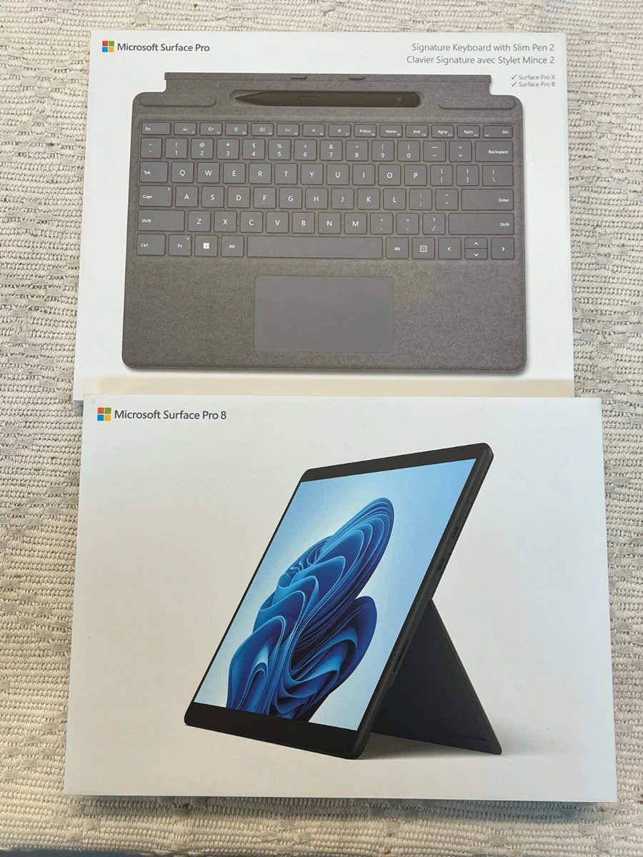 Microsoft Surface Pro 8 Bundle i5 8GB 256GB SSD Graphite w/ Gray Type Cover &Pen