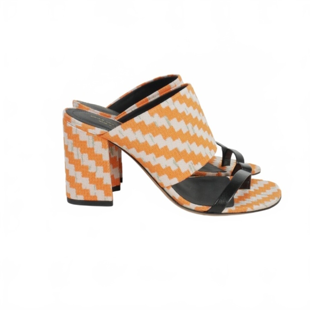 DRIES VAN NOTEN サンダル オレンジ 2007723E0033 Dries Van Noten Heels Jacquard Mule Sandals 37 Orange Used