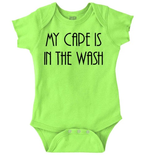 Funny Superhero Joke My Cape Is In The Wash Newborn Baby Boy Girl Infant Romper - Picture 13 of 17