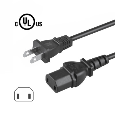 6.5ft UL 2-Prong AC Power Cord for Sony STR-DA3400ES / STR-DA3500ES Receiver US