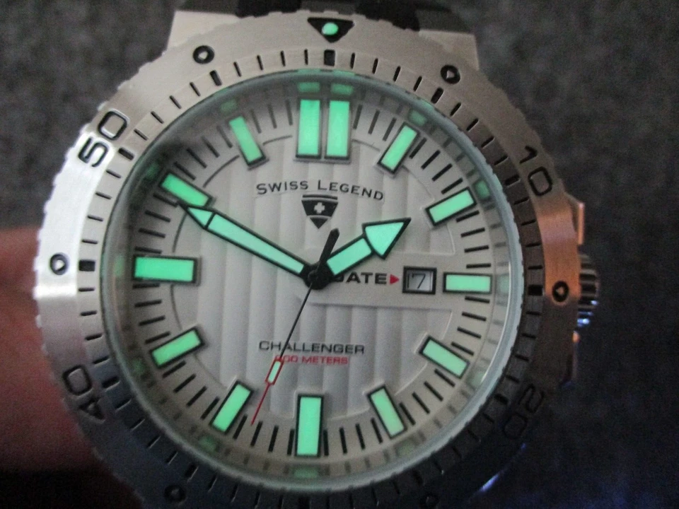 SWISS LEGEND MENS WATCH (2) 50mm CHALLENGER+46mm EXPEDITION +BOX/BOOKS-NEW BATTS - image 3 of 4