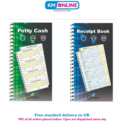 Lotus Duplicate Petty Cash Voucher Book Spiral Wire Bound NCR | 200 Sets | Preprinted Quality Paper - PETTY-8017 (3 Books - View #9