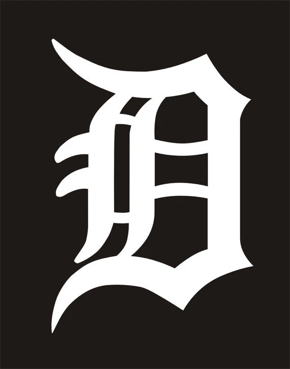 Old English D Detroit Tigers Vinyl decal sticker -Car Window Sticker - Image 2 of 4