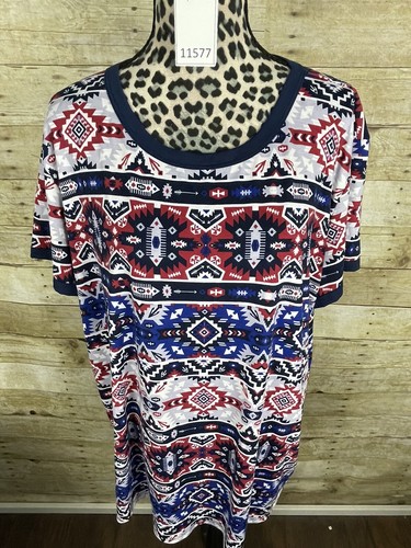 Chemise LuLaRoe Liv Taille 3X Neuve Avec étiquette - Motif Floral - Manches Courtes - Pour Femme