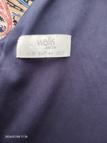 Wallis UK16Petite Lined Shift Dress Multicoloured Paisley Print - Picture 5 of 10