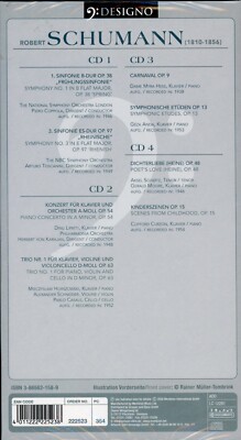 Robert Schumann - 4 CD SET with 20 Pg. Booklet DeSigno NEW/SEALED