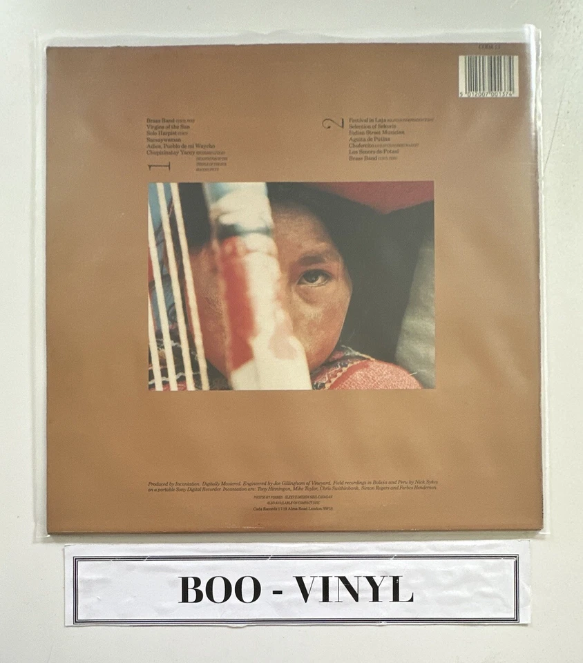 Incantation ‎– Virgins Of The Sun Vinyl LP 33rpm 1984 Coda Records ‎ EX / VG+ - Image 2 of 4