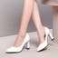 thumbnail 2 - Women High Heels Patent Leather Pointed Toe Pumps OL Office Casual Shoes Slip On
