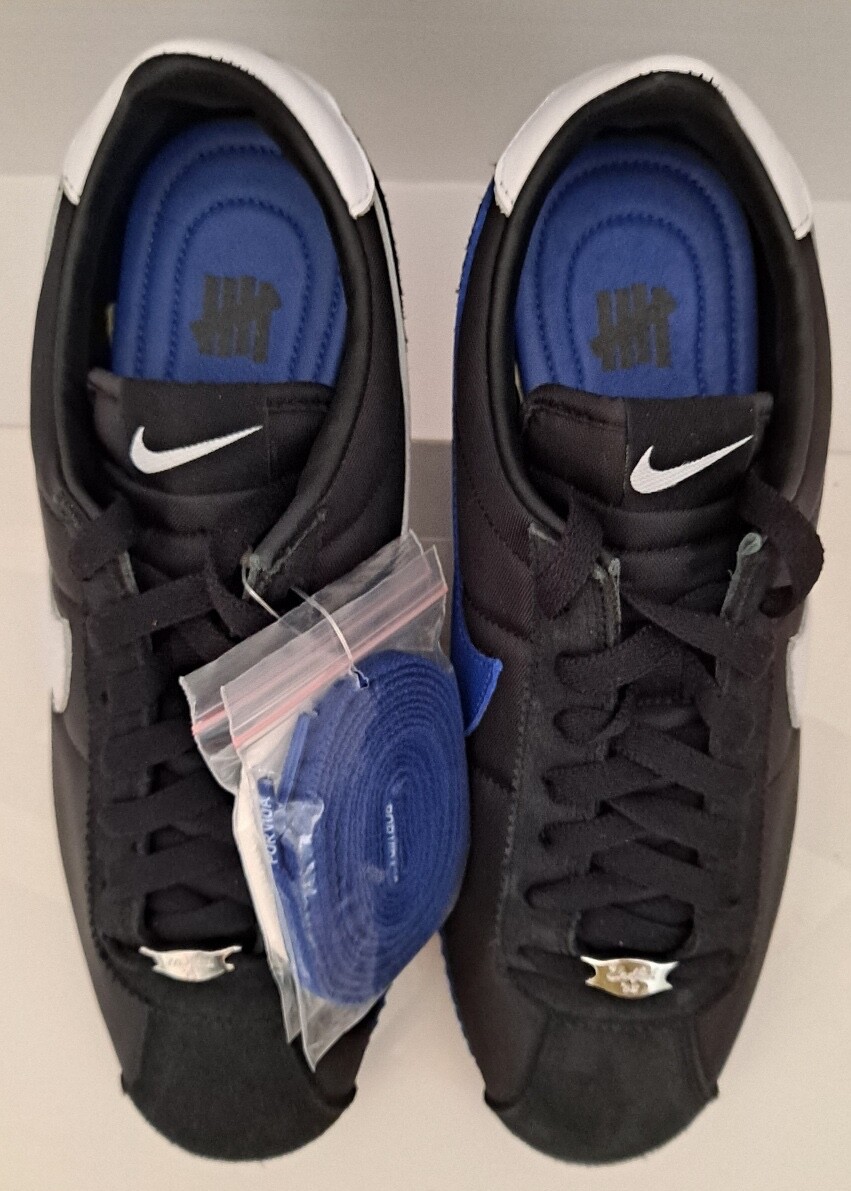 nike cortez black and blue