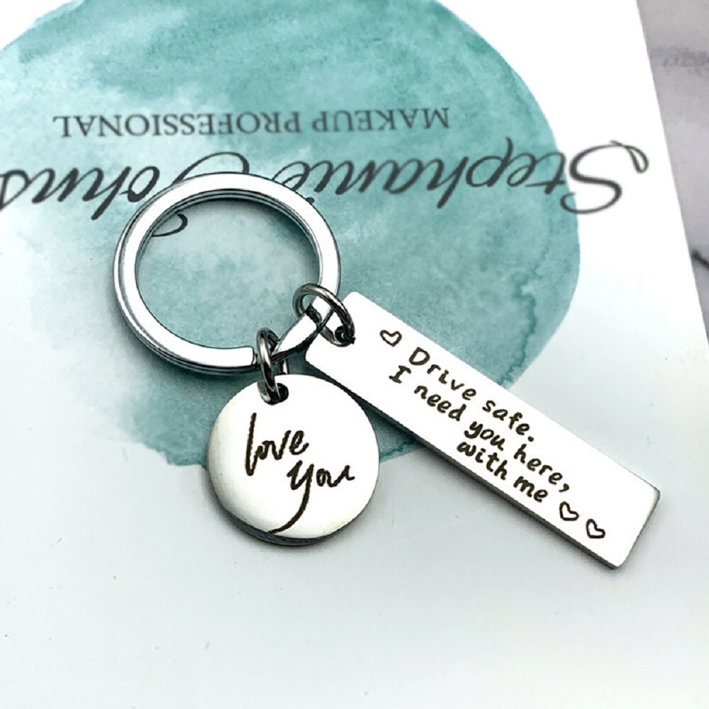 Drive Safe I need you Keyring Car Love Heart Keychain Driver GIFT Wife  Husband