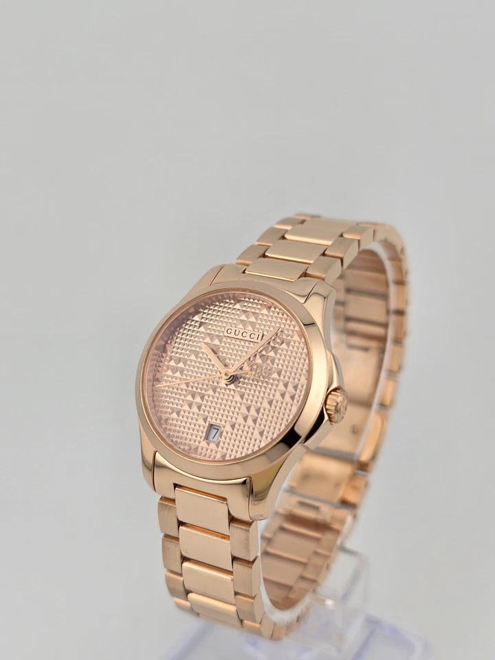 Gucci Women’s G-Timeless Gold Tone Stainless Steel Watch - YA126567 ($1010 MSRP) - Image 3 of 4