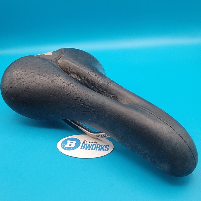 Terry Butterfly Women's Bicycle Saddle Leather / Titanium Cut Out Bike Seat  e26