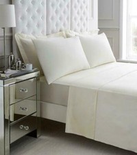 100% Egyptian Cotton FLAT Sheets 200 Thread Count OR Pillowcases Hotel Quality