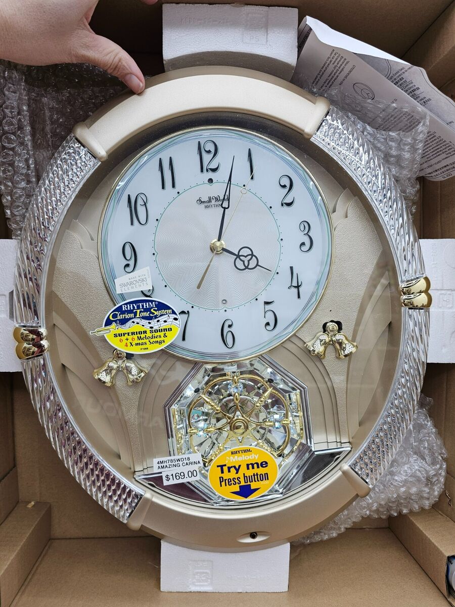 Small World Swarovski Carina - Rhythm Sound & Motion Clock | eBay Small World Swarovski Carina - Rhythm Sound & Motion Clock | eBay
