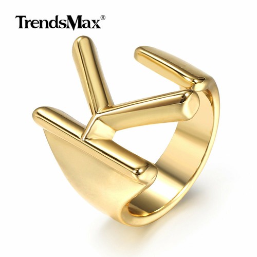 Adjustable Initial Alphabet Letter Name Ring Trendy A-Z Ring Gold Custom Rings - Bild 28 von 69