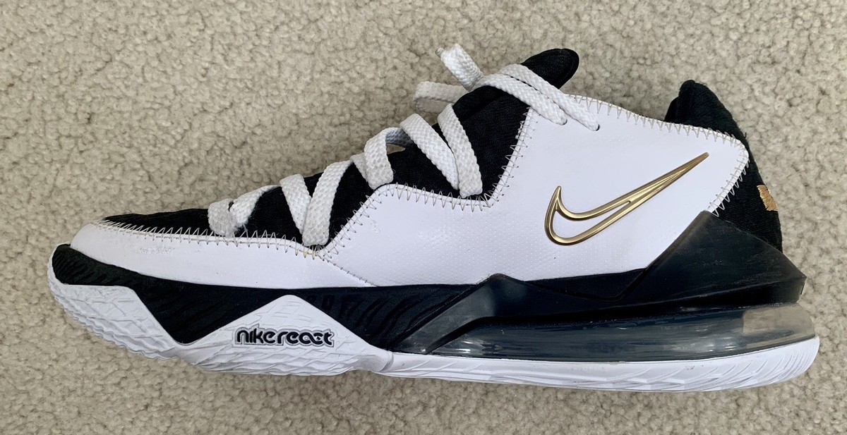 Nike LeBron 17 XVII Low EP White Black Metallic Gold CD5007