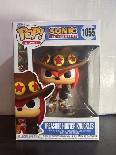 Treasure Hunter Knuckles Sonic the Hedgehog Games Funko Pop 1055 With Protector