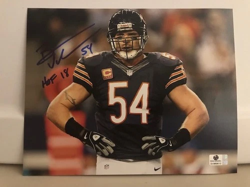 BRIAN URLACHER SIGNED AUTOGRAPHED 8"X10" PHOTO CHICAGO BEARS with COA NEW