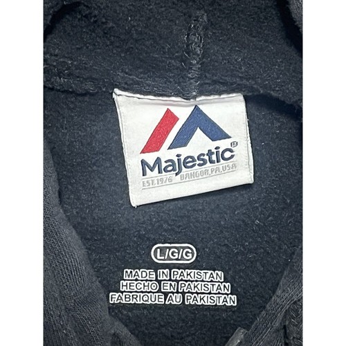 Majestic Pittsburgh Steelers Hoodie Men's Large Black Logo Pullover NFL Football - 第 7/7 張圖片