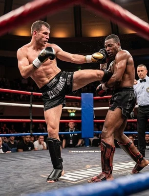 mma / Kickboxen Schienbeinschoner Leder G.L./ Sport / Schienbeinschoner Leder/  - Bild 1 von 4