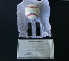 RARE Cal Ripken autographed based signed on date of beginning 