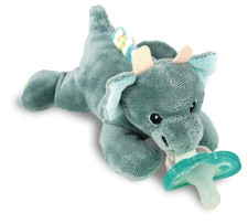 JollyPop Pacifier, Holder w/Detachable Baby Pacifier, Stuffed Animal RaZbuddy, A