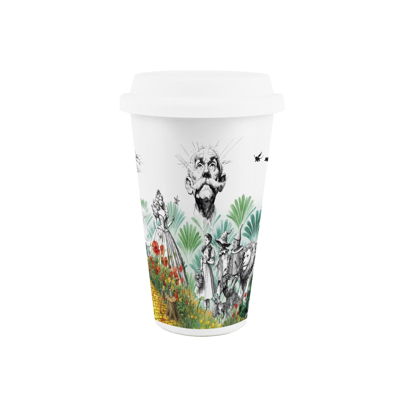 Wizard of Oz Travel Mug - Ceramic Reusable Insulated Drinks Cup Gift 300ml