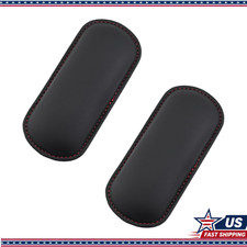 Universal Car Arm Rest Cushion Pad 2pcs Soft Leather Memory Foam Docolor Black